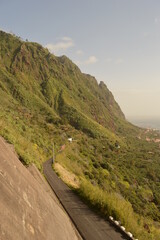 Fototapeta premium Hiking along the coast, by the waterfalls and in the green levadas of Madeira Island in Portugal