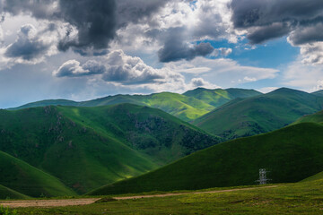 Fototapeta na wymiar Rural landscape with village, Armenia