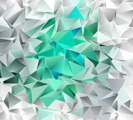 Fototapeta premium 3d Triangles, abstract background. Design wallpaper.