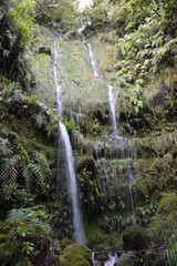 Hiking along the coast, by the waterfalls and in the green levadas of Madeira Island in Portugal