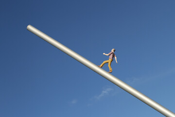 climbing man on the sky