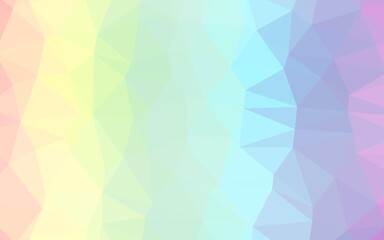 Light Multicolor, Rainbow vector blurry triangle texture. Geometric illustration in Origami style with gradient. Triangular pattern for your business design.