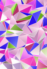 Fototapeta premium 3d Triangles, abstract background. Design wallpaper.