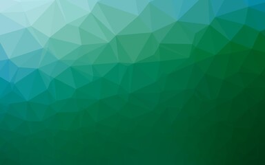 Light Blue, Green vector polygon abstract layout. Geometric illustration in Origami style with gradient. Polygonal design for your web site.