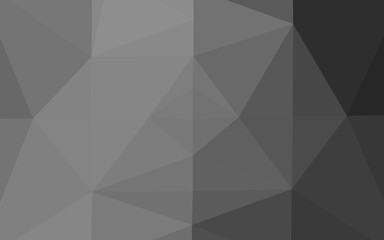 Light Silver, Gray vector polygon abstract background. Brand new colorful illustration in with gradient. Triangular pattern for your business design.