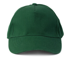 Green Baseball cap isolated on white background