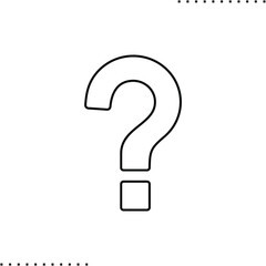 interrogation, question mark vector icon in outlines
