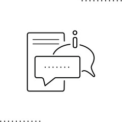 request information vector icon in outlines