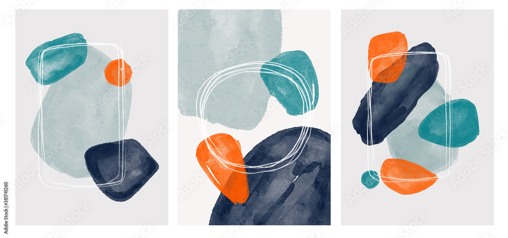 Poster vector illustration. a minimalistic hipster colored frame design. vector line gradient halftone. fra