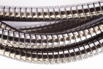 Flexible spiral cables close up shot