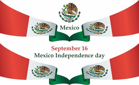 Mexico independence day, September 16, Cry of Dolores. Template for award design, an official document with the flag of Mexico. Bright, colorful vector illustration.