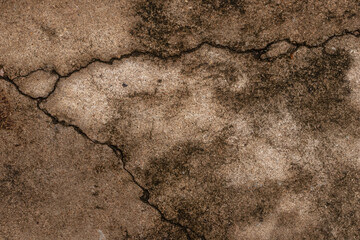 Blank concrete gray rough wall for background. Beautiful grey wall with cracks and dirty.