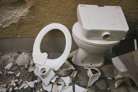 Broken toilet cheap