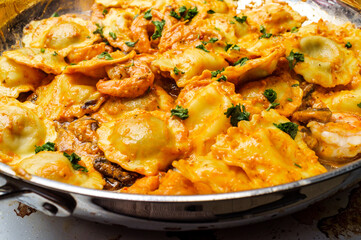 Shrimp Ravioli Vodka Sauce