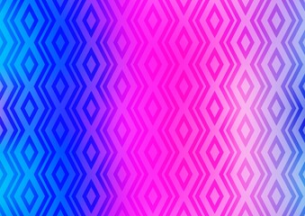 Light Pink, Blue vector background with lines, rhombuses. Colorful lines, squares on abstract background with gradient. Pattern for websites, landing pages.