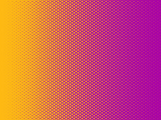 An orange and purple halftone dots texture. Ideal for use as a background image or to add graphic texture to your designs.