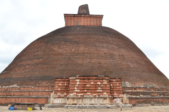 Abhayagiri dagaba stupa in Anuradhapura, Sri Lanka