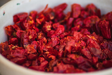 ground hot cayenne in a bowl
