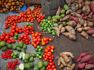 Vegetable market in Stone Town, Zanzibar.