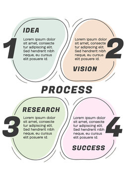Minimal and Pretty Pastel 4 Step Infographic