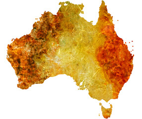 Mapa da Austrália  © António Duarte