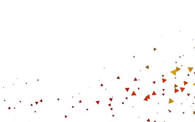 Light Orange vector cover in polygonal style. Glitter abstract illustration with triangular shapes. Pattern for commercials.