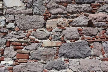 rough brickwork. Background of stones