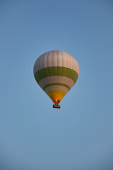 Balloon flying over Cappadocia. Cappadocia, Turkey.