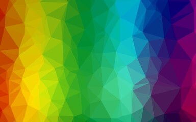 Light Multicolor, Rainbow vector triangle mosaic template. Modern geometrical abstract illustration with gradient. Elegant pattern for a brand book.
