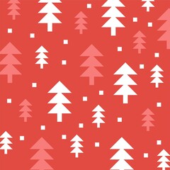 Obraz premium vector seamless pattern of christmas tree. merry christmas package pattern