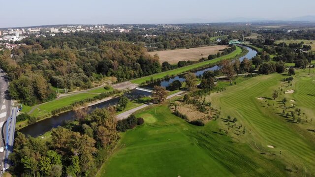 rzeka Olza, Karwina w Czechach z lotu ptaka