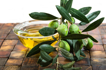 Extra virgin olive oil from cold pressed green olives