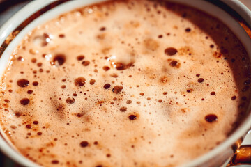 Coffee foam macro.