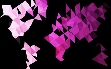 Light Pink vector low poly layout. Colorful illustration in abstract style with gradient. Brand new style for your business design.