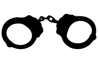 handcuff silhouette vector