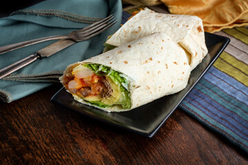 Eggs Sausage Breakfast Wrap