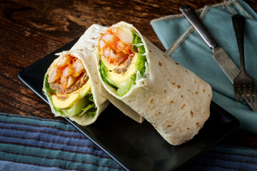 Eggs Sausage Breakfast Wrap
