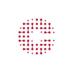 Letter C technology logo design