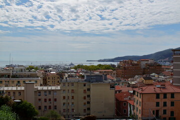 Panoramic photo of the gulf of poets as seen from StGeorge Castle in LaSpezia