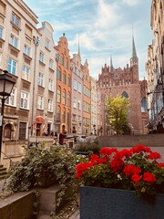 Fototapeta na wymiar city old town gdansk poland