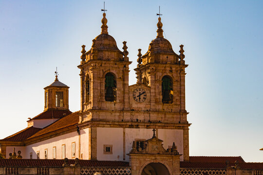 cathedral in Nazaré, Portugal in the afternoon