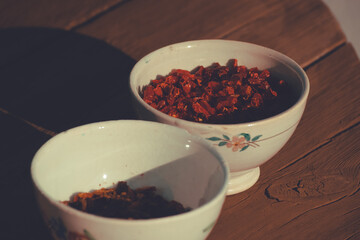ground hot cayenne in a bowl