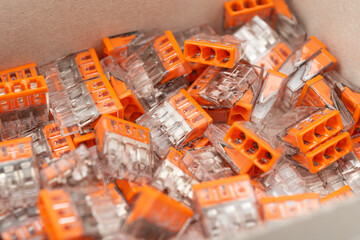 Electrical components. Terminal block connector pairs in a box