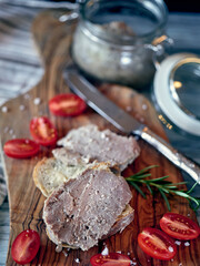 Home made sausage in a jar