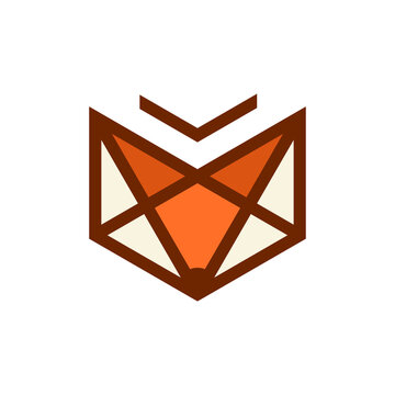 Modern fox logo design vector