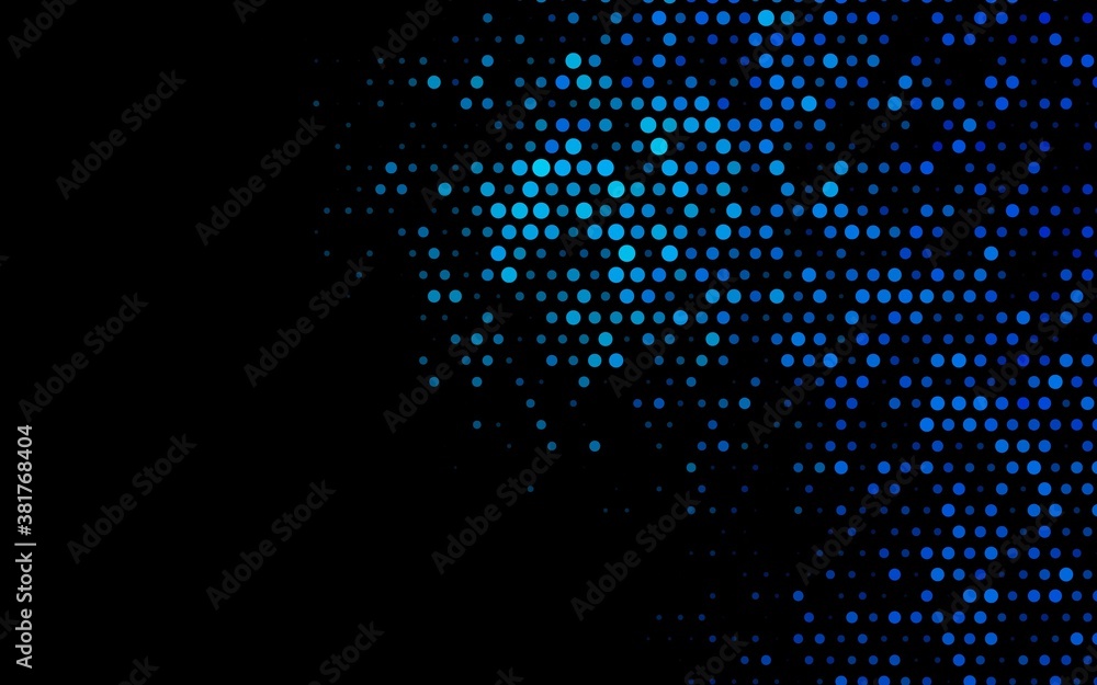 Poster dark blue vector texture with disks. blurred decorative design in abstract style with bubbles. desig