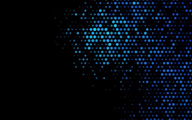 Dark BLUE vector texture with disks. Blurred decorative design in abstract style with bubbles. Design for posters, banners.