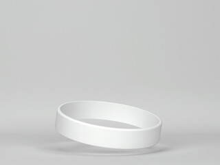 Blank rubber wristband mockup