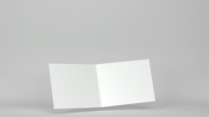 Blank greeting card or brochure mockup