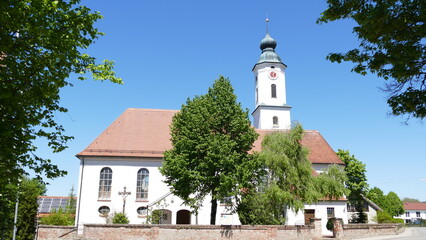 Fototapeta na wymiar Kirche St. Nikolaus Kutzenhausen